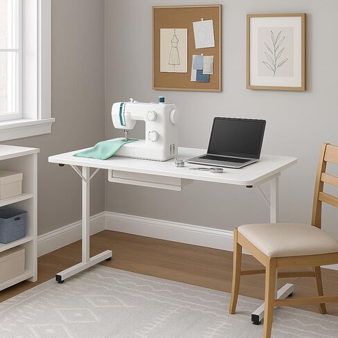Ergode Gidget I Sewing Table – 2-Position Lift, Sturdy Steel Legs, Built-in Measuring Guide, Foldable & Fits Machines Up to 35 lbs in Saudi Arabia