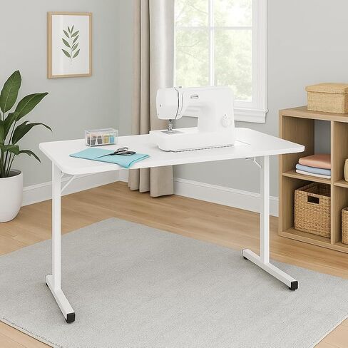 Ergode Gidget I Sewing Table – 2-Position Lift, Sturdy Steel Legs, Built-in Measuring Guide, Foldable & Fits Machines Up to 35 lbs in Saudi Arabia