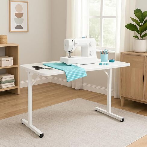 Ergode Gidget I Sewing Table – 2-Position Lift, Sturdy Steel Legs, Built-in Measuring Guide, Foldable & Fits Machines Up to 35 lbs in Saudi Arabia