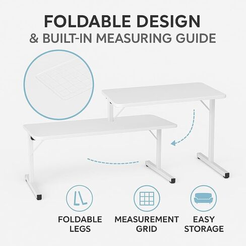 Ergode Gidget I Sewing Table – 2-Position Lift, Sturdy Steel Legs, Built-in Measuring Guide, Foldable & Fits Machines Up to 35 lbs in Saudi Arabia