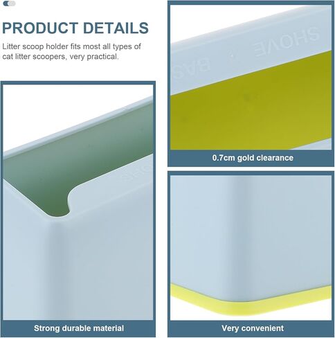 Cat Litter Scoop Holder Universal Plastic Base Compact Design for Easy Cleanup and Floor Protection in Home Litter Box Storage in Kuwait