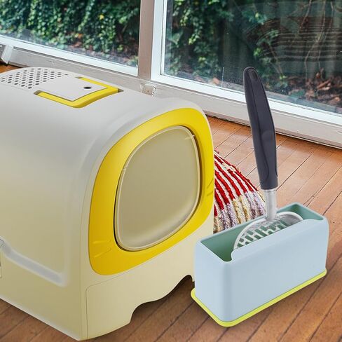 Cat Litter Scoop Holder Universal Plastic Base Compact Design for Easy Cleanup and Floor Protection in Home Litter Box Storage in Kuwait