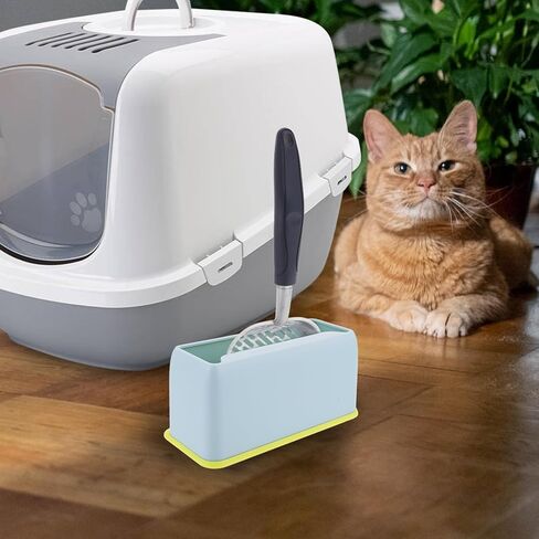 Cat Litter Scoop Holder Universal Plastic Base Compact Design for Easy Cleanup and Floor Protection in Home Litter Box Storage in Kuwait
