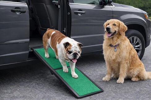 Pet Gear SupertraX Ramps for Dogs and Cats, Maximum Traction Surface, Portable/Easy-Fold (No Tools Required), Built in Handle for Travel, 5 Models, 42" L X 16" W, Supports 150 lbs, Wheat in Saudi Arabia