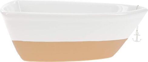 Pavilion - Life Is Great At The Beach - 12 Oz Stoneware Boat Dish Server With Wooden Oar Scoop in Saudi Arabia