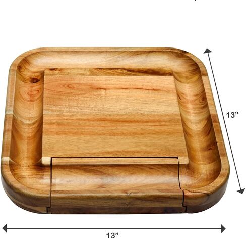 Picnic at Ascot Bamboo Cutting Board for Cheese & Charcuterie with Ceramic Dish, Knife Set & Cheese Markers - Designed & Quality Checked in The USA in Saudi Arabia