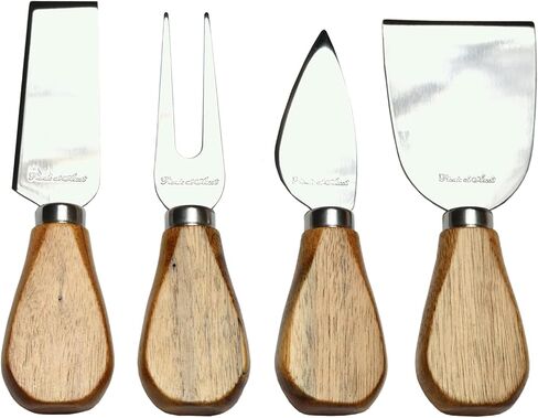 Picnic at Ascot Bamboo Cutting Board for Cheese & Charcuterie with Ceramic Dish, Knife Set & Cheese Markers - Designed & Quality Checked in The USA in Saudi Arabia