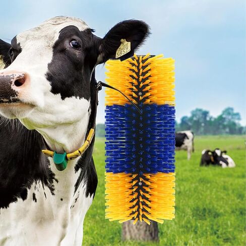 2-Pack Heavy Duty Livestock Scratch Brush, Flexible 90° Bendable Cattle Brush for Grooming, Massage & Cleaning, Durable Animal Scratching Brushes for Cattle,Horse,Pig,Goat,Barn,Stable,Fence Mount in Kuwait