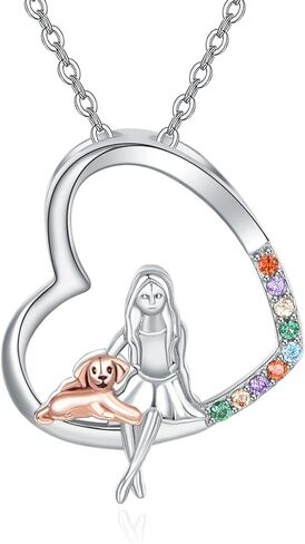 Palpitate Dog Lover Gifts for Women 925 Sterling Silver Dog Pendant Necklace Cute Animal Jewelry Christmas Gifts for Pet Lovers in Saudi Arabia