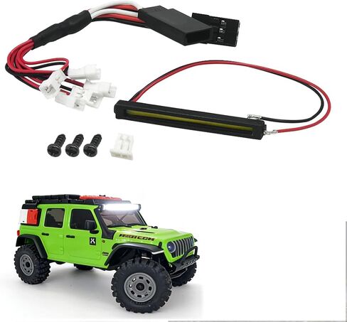 RC Car LED Head Lights Bar for Axial SCX30 1/30 Jeep Wrangler, 7-Light Roof Light Kit with Wiring Harness (White Light Bar) in Saudi Arabia