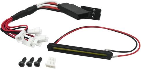 RC Car LED Head Lights Bar for Axial SCX30 1/30 Jeep Wrangler, 7-Light Roof Light Kit with Wiring Harness (White Light Bar) in Saudi Arabia