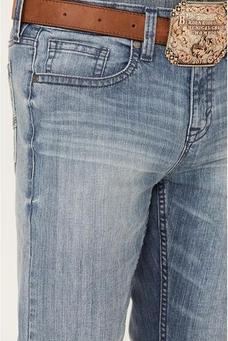 Cody James Men's Buckskin Light Wash Stretch Slim Straight Jeans Blue 33W x 36L in Kuwait