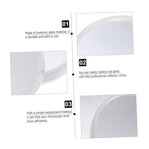Healifty 2sets Microscope Reflector Mirror Replacement for Adults Professionals 2pcs*2 in Saudi Arabia