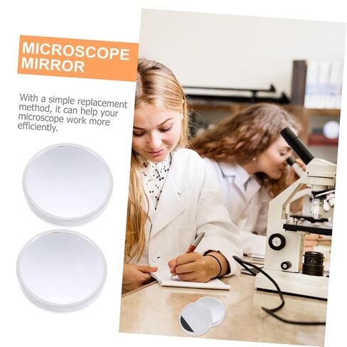 Healifty 2sets Microscope Reflector Mirror Replacement for Adults Professionals 2pcs*2 in Saudi Arabia