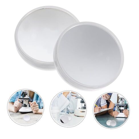 Healifty 2sets Microscope Reflector Mirror Replacement for Adults Professionals 2pcs*2 in Saudi Arabia