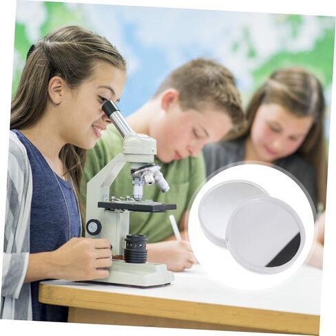 Healifty 2sets Microscope Reflector Mirror Replacement for Adults Professionals 2pcs*2 in Saudi Arabia