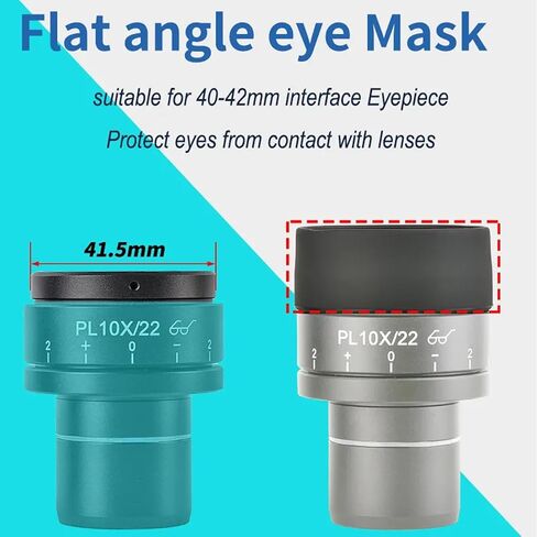 2Pcs Eyepiece Cover Stereo Microscope Flat Angle Rubber Eyepiece Protector Eye Guards Eyeshields Cups Replacement for 40‑42mm Interface in Saudi Arabia