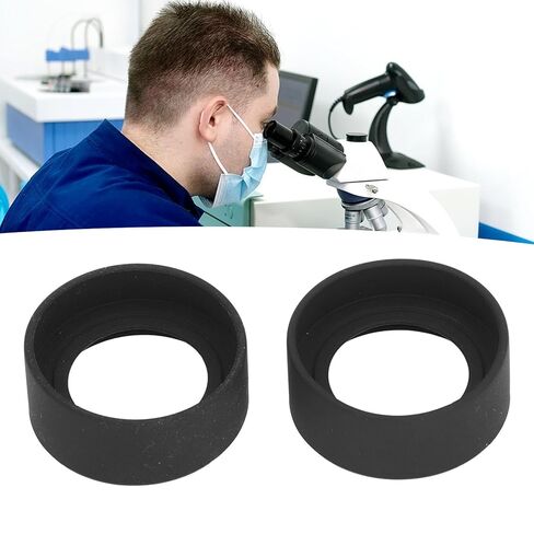 2Pcs Eyepiece Cover Stereo Microscope Flat Angle Rubber Eyepiece Protector Eye Guards Eyeshields Cups Replacement for 40‑42mm Interface in Saudi Arabia