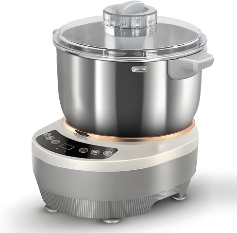 Electric Dough Maker Machine with Fermentation Function, 7L Large Capacity Household Dough Mixer, 304 Stainless Steel, Microcomputer Timing, Front Touch Panel, Gray,7L in Saudi Arabia