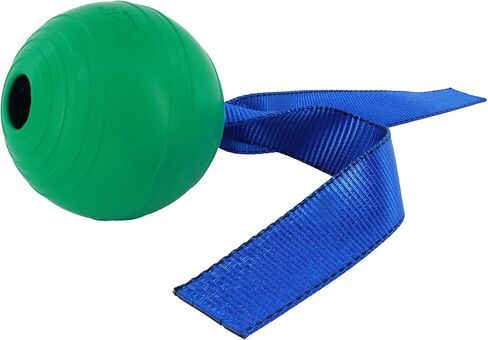 PetKORE: KoreFlex Ball & Tail - Horse-Equine Toy, 4.75" Green Ball, Shape Maintaining Rubber, Durable Strap, Treat Stuffing Center, Toss-Bounce-Play in Saudi Arabia