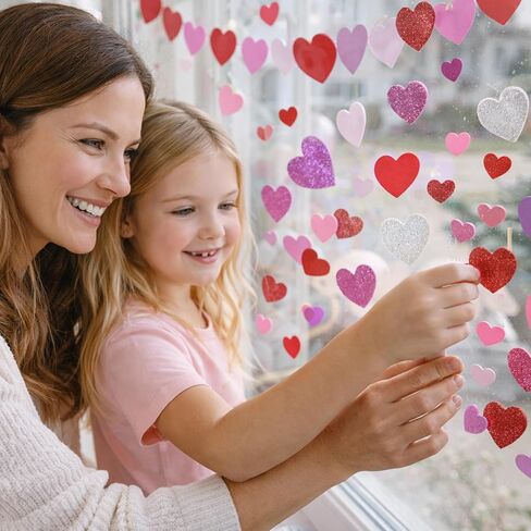 Gift Boutique Valentine Foam Heart Stickers 360 Pack Self Adhesive Red Pink White Glitter Shapes for DIY Crafts Cards Scrapbooking Decorations in Kuwait