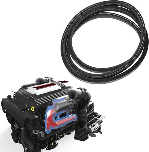حزام محرك القارب 52.5 بوصة × 0.43 بوصة (1334 × 11 مم) متوافق مع Mercruiser V6 V8 يستبدل 57-816295 57-816295Q 816295Q 816295T in Saudi Arabia