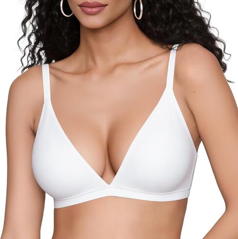 Vertvie Womens Wireless Bralette Bralette Blunge غير ملحق حمالات الصدر غير الملحومة لا underwire مثير مريحة غير متكافئة صدرية اليومية in Kuwait
