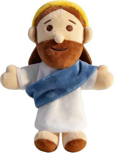 Jesus Hand Puppet Soft Plush Stuffed Jesus Plushies Doll Religious Stuffed Puppets Christian Interactive Plushy Toy Gifts for All Ages Kids Easter Christmas Christmas Baptism 13" (Red) in Kuwait