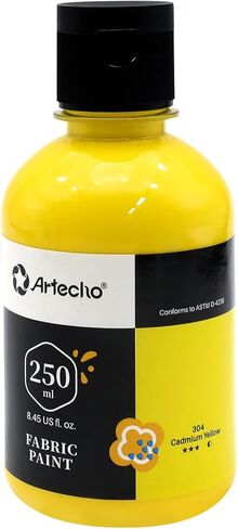 مجموعة طلاء قماش Artecho - 8 ألوان (20 مل / 0.7 أونصة لكل منها) طلاء ملابس دائم للقمصان التي تصنعها بنفسك، وحقائب اليد والقماش، وطلاء نسيجي مرن وقابل للغسل in Kuwait