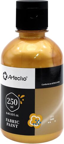 مجموعة طلاء قماش Artecho - 8 ألوان (20 مل / 0.7 أونصة لكل منها) طلاء ملابس دائم للقمصان التي تصنعها بنفسك، وحقائب اليد والقماش، وطلاء نسيجي مرن وقابل للغسل in Kuwait