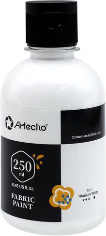 مجموعة طلاء قماش Artecho - 8 ألوان (20 مل / 0.7 أونصة لكل منها) طلاء ملابس دائم للقمصان التي تصنعها بنفسك، وحقائب اليد والقماش، وطلاء نسيجي مرن وقابل للغسل in Kuwait