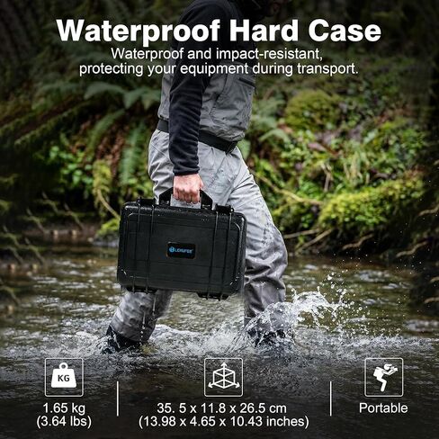Lekufee Waterproof Hard Carrying Case for DJI Neo 2, Fly More Combo, DJI RC 2/RC N3, Battery(5 pcs), Charging Hub, and other Accessories(Case Only) in Saudi Arabia