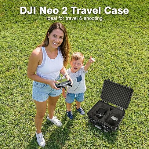 Lekufee Waterproof Hard Carrying Case for DJI Neo 2, Fly More Combo, DJI RC 2/RC N3, Battery(5 pcs), Charging Hub, and other Accessories(Case Only) in Saudi Arabia