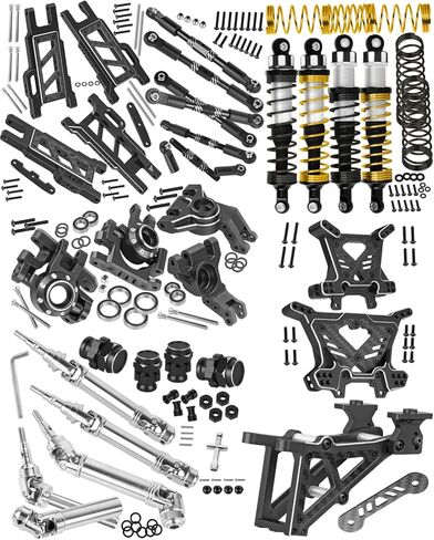 ترقيات جزء لـ 1/10 Jato 4X4 (VXL)، أعمدة إدارة RC، ممتص الصدمات، أذرع التعليق، أبراج الصدمات، كتل العجلات، كتلة التوجيه، حاملات محور كعب القدم، شدادات دوارة، حامل الجناح مع غسالة، أزرق داكن in Saudi Arabia
