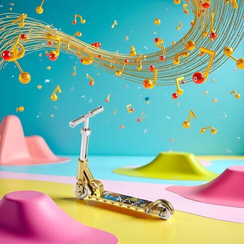 Gold Mini Finger Scooter Two Wheel Scooter Educational Toys Finger Bike Plastic Fingerboard Skateboard Simulation Toy (Style A) in Saudi Arabia