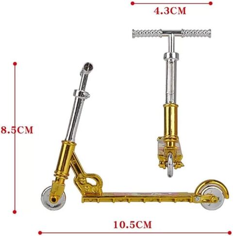 Gold Mini Finger Scooter Two Wheel Scooter Educational Toys Finger Bike Plastic Fingerboard Skateboard Simulation Toy (Style A) in Saudi Arabia