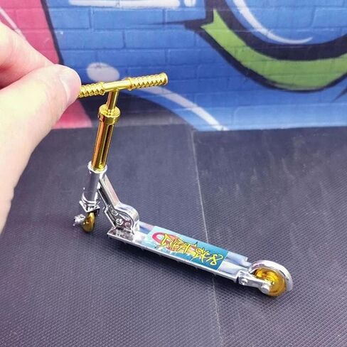 Gold Mini Finger Scooter Two Wheel Scooter Educational Toys Finger Bike Plastic Fingerboard Skateboard Simulation Toy (Style A) in Saudi Arabia