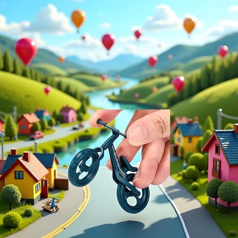 دراجة جبلية صغيرة ذات أصابع، شكل تزيين سطح المكتب لركوب الدراجات، لون عشوائي، شخصية صغيرة لركوب الدراجات الجبلية (قطعتان) in Kuwait