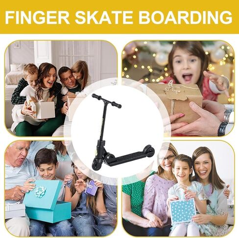 سكوتر أصابع 3 قطع - سكوتر بعجلتين - بي إم إكس قابل للطي مع فرامل | إكسسوارات لوحة الأصابع للمراهقين | العاب تعليمية | ألواح تزلج ممتعة غير قابلة للانزلاق in Kuwait