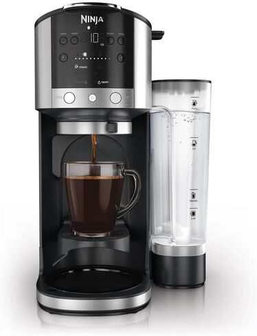 Ninja DualBrew Coffee Maker | Brew Coffee Grounds & Pods | Brew Classic, Rich, Over Ice, & Cold Brew | Brew Single-Serve Cup to Full 12-Cup Carafe | Stainless Steel | GP161 in Saudi Arabia