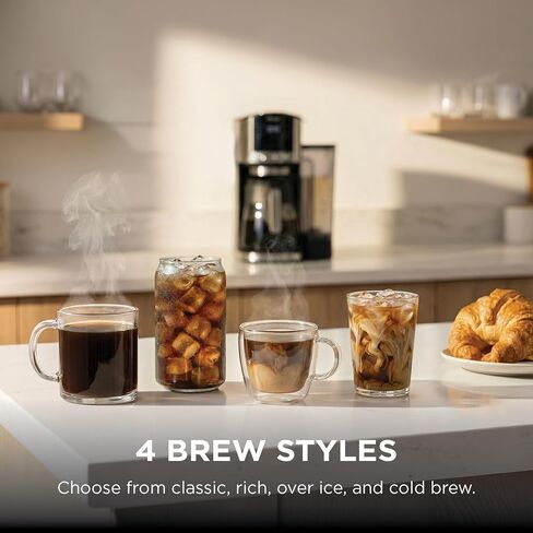 Ninja DualBrew Coffee Maker | Brew Coffee Grounds & Pods | Brew Classic, Rich, Over Ice, & Cold Brew | Brew Single-Serve Cup to Full 12-Cup Carafe | Stainless Steel | GP161 in Saudi Arabia
