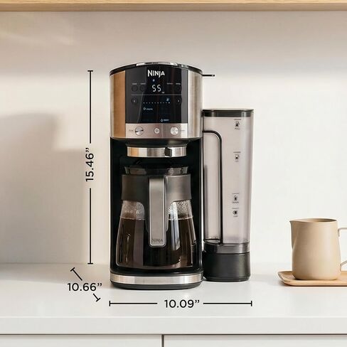 Ninja DualBrew Coffee Maker | Brew Coffee Grounds & Pods | Brew Classic, Rich, Over Ice, & Cold Brew | Brew Single-Serve Cup to Full 12-Cup Carafe | Stainless Steel | GP161 in Saudi Arabia