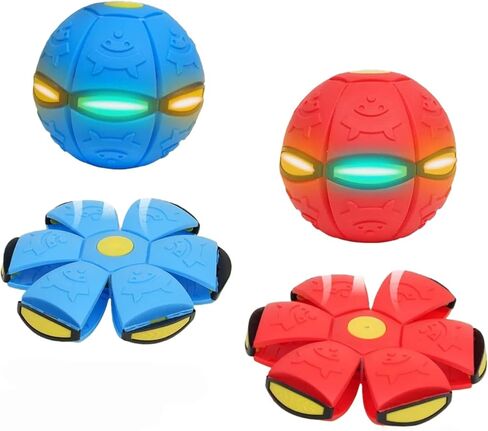 2pcs Dual-Shape Magic Ball with 6 LED Lights -Pop up Ball, Magic Bouncing Ball, Bouncing Balls, Magic Flying Saucer, Bouncy Balls in Saudi Arabia