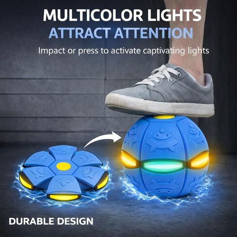 2pcs Dual-Shape Magic Ball with 6 LED Lights -Pop up Ball, Magic Bouncing Ball, Bouncing Balls, Magic Flying Saucer, Bouncy Balls in Saudi Arabia