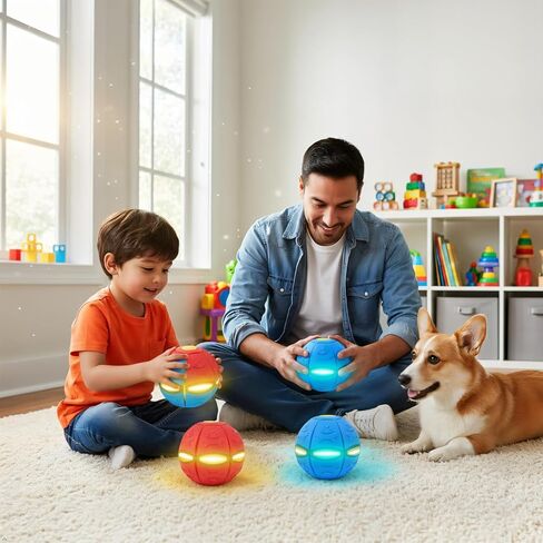 2pcs Dual-Shape Magic Ball with 6 LED Lights -Pop up Ball, Magic Bouncing Ball, Bouncing Balls, Magic Flying Saucer, Bouncy Balls in Saudi Arabia