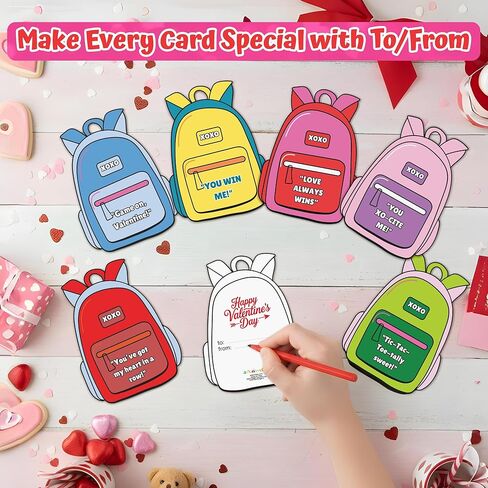 4E's Novelty 24 Pack Classroom Valentine Cards with Tic Tac Toe Keychains Games, Bulk Valentines Day Cards & Gifts for Kids School Valentines Classroom Exchange, Valentines Party Favors in Saudi Arabia