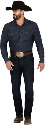 Cinch Men's Silver Label Slim Fit Jean, Medium Stone Wash, 32W x 38L in Saudi Arabia