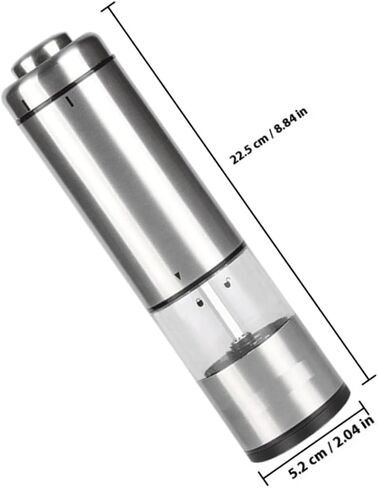 Electric Stainless Steel Pepper Grinder, Portable Small Electric Pepper Crusher for Kitchen Use, Manual Operation without Batteries, Reusable Salt and Spice Mill in Saudi Arabia