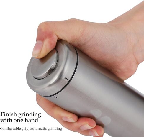 Housoutil Electric Stainless Steel Pepper Grinder and Sea Salt Mill Battery-free Portable Kitchen Spice Grinder for Cooking and Dining Use in Saudi Arabia