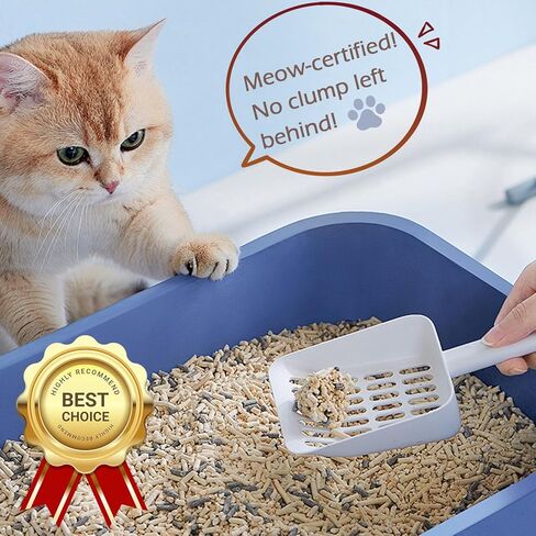 Cat Pooper Scooper, 2 in 1 Cat Litter Scoop with Holder Stand Cat Stuff Cat Scooper for Litter Box Cat Accessories Cat Supplies Kitty Litter Scoop Heavy Duty and Easy Clean Scoop Away Cat Litter in Saudi Arabia
